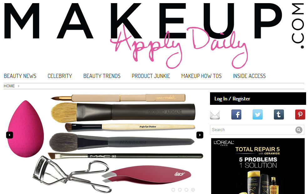 Loreal Makeup Homepage