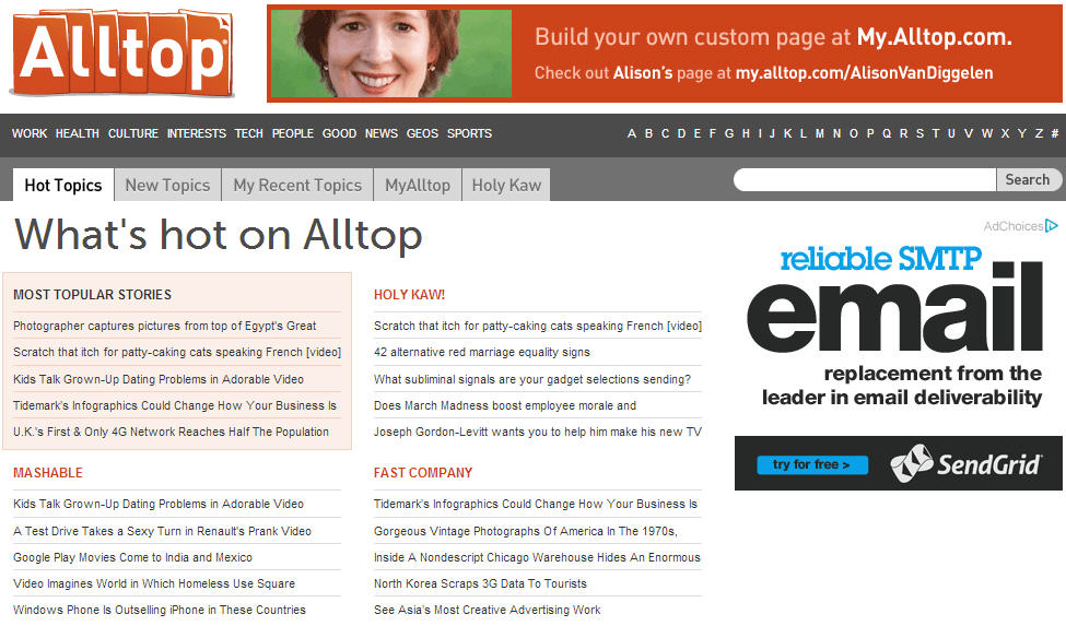 Alltop New Homepage