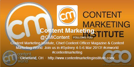 Content Marketing Institute Twitter