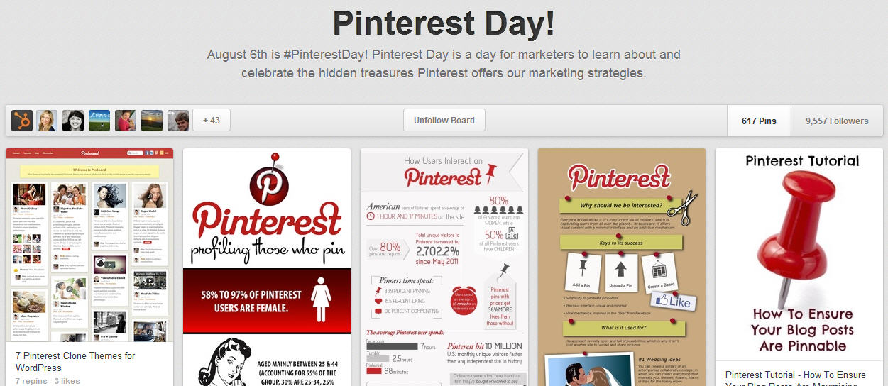 Hubspot Pinterest Day Board