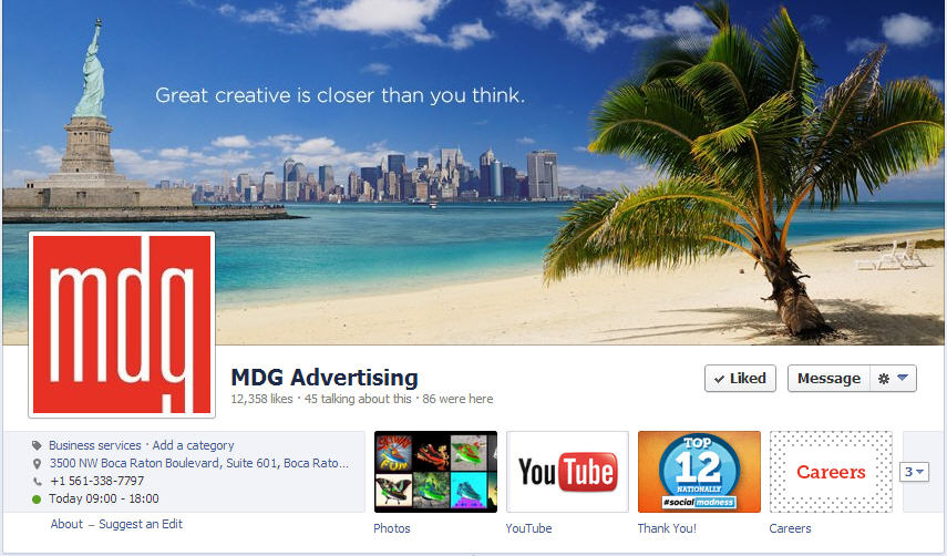 MDG Advertising Facebook Page