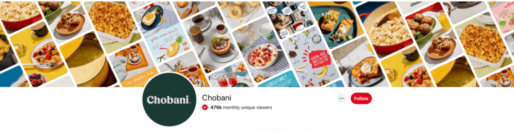 chobani pinterest profile cover image