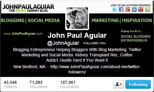 John Paul Aguiar Twitter Account