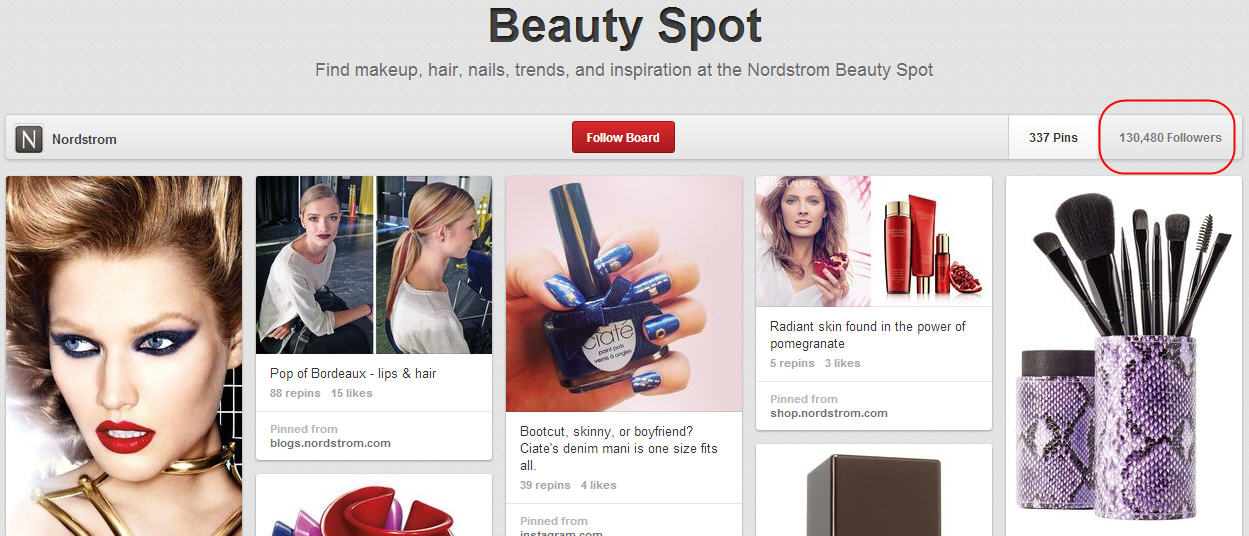 Beauty Spot Board Nordstorm Pinterest