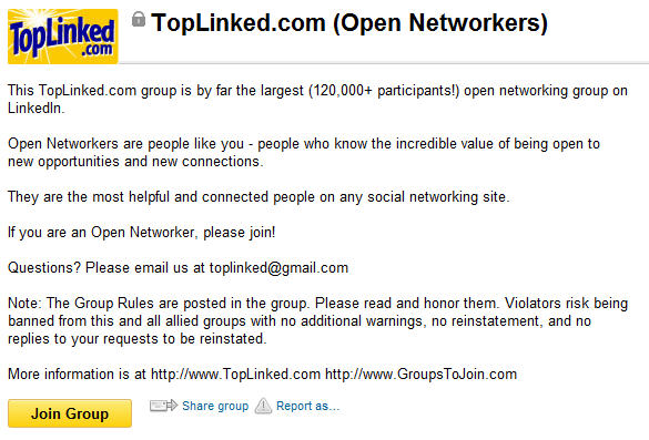 Join Linkedin Open Networker Groups