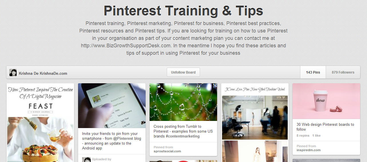 Pinterest Training and Tips on Pinterest