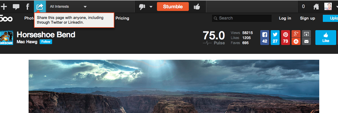 Share StumbleUpon Pages on Other Social Media