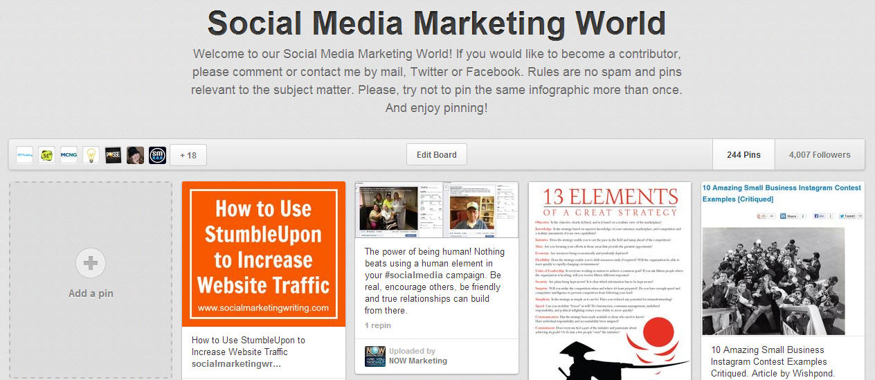 Social Media Marketing World on Pinterest
