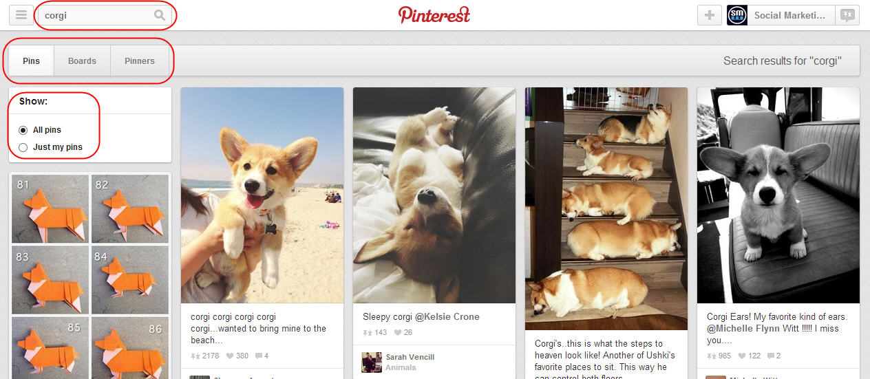 Choose the Pins, Boards and Pinners You Would Like to View on Pinterest