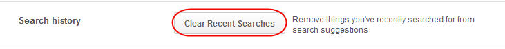 Clear Search History on Pinterest