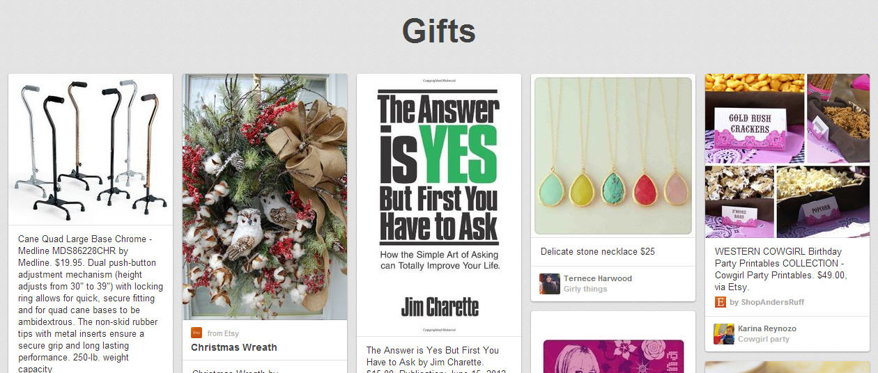 Quickly Find Gifts on Pinterest