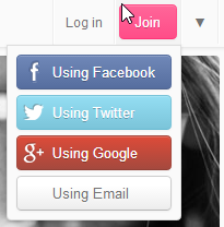 Get Started With We Heart It by Using Facebook, Twitter, Google+, or Email