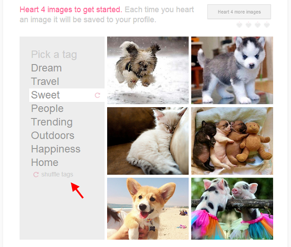 Get Started on We Heart It by Hearting 4 Images