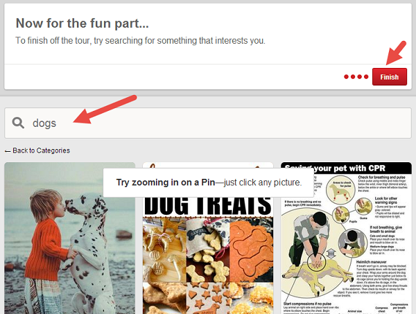 End the Pinterest Brand Page Tour With a Search