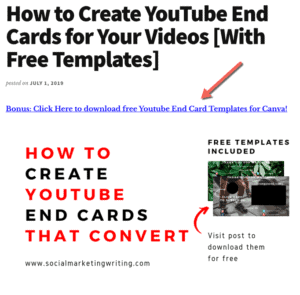 add content upgrade to the top