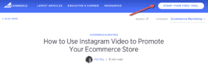 promote products in blog post header
