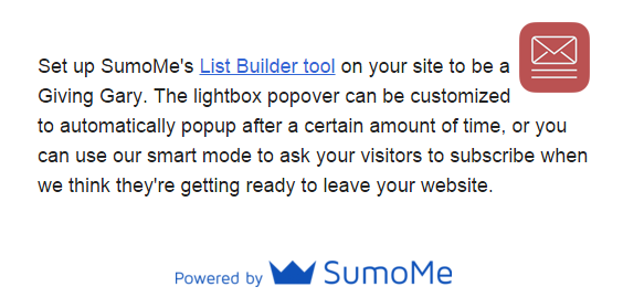 Sumome Advertisement in Email