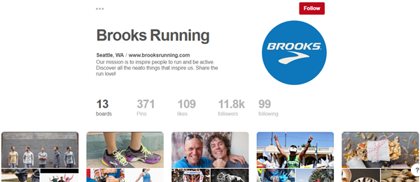 Brooks Running gained 3,500 Pinterest followers with contests