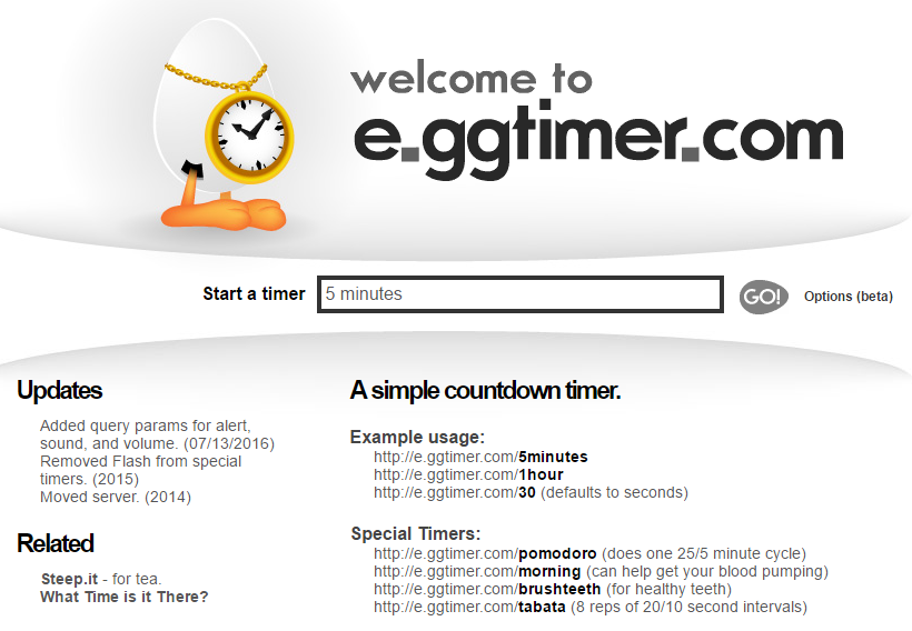 eggtimer social media productivity tool