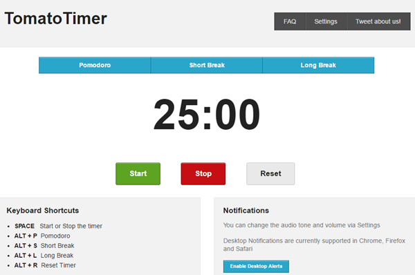 tomato timer productivity tool