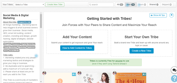 tailwind new feature tribes