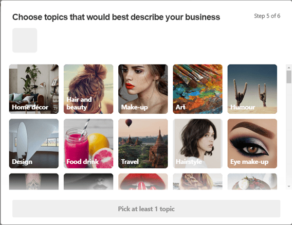 pinterest topic suggestions
