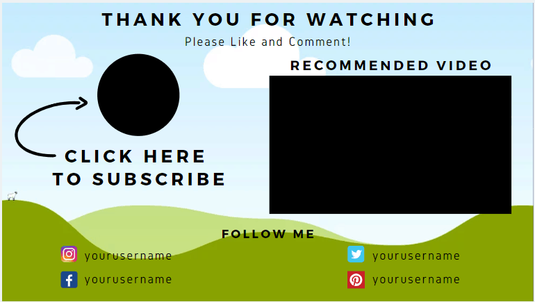 How To Create Youtube End Cards With Free Templates