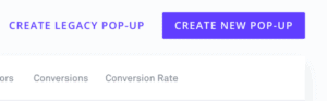 create new leadpages popup