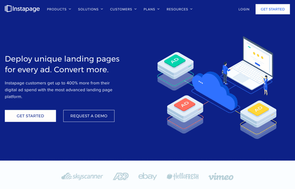 landing page software instapage
