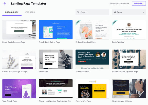 leadpages templates for content marketing