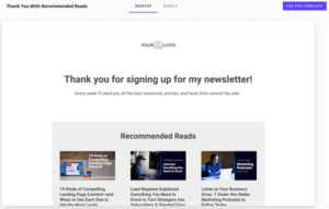 leadpages thank you page templates