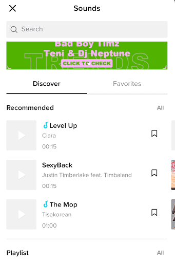 recommended tiktok sounds