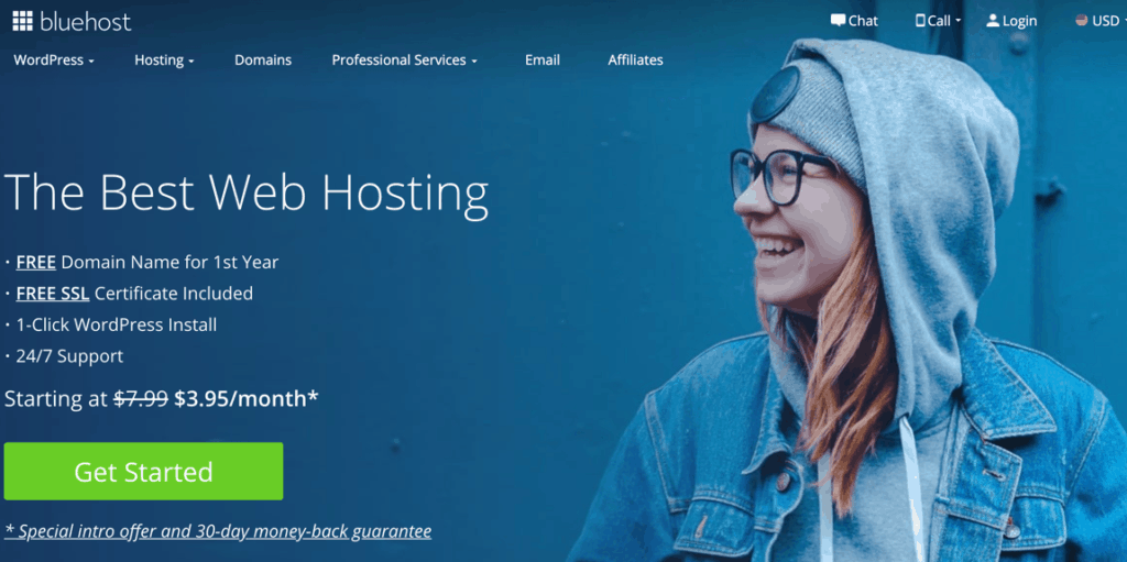 bluehost wordpress hosting service