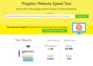 wp engine wordpress load time