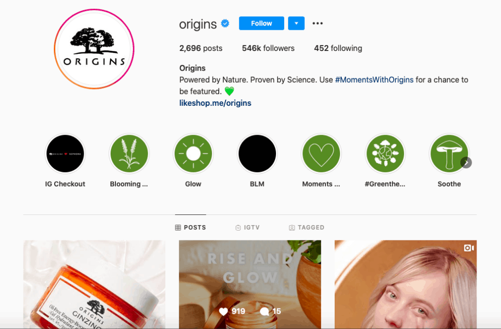 optimize the created instagram account