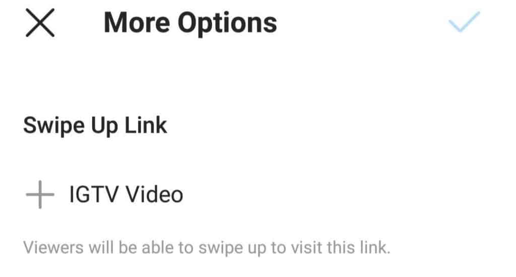 swipe up link