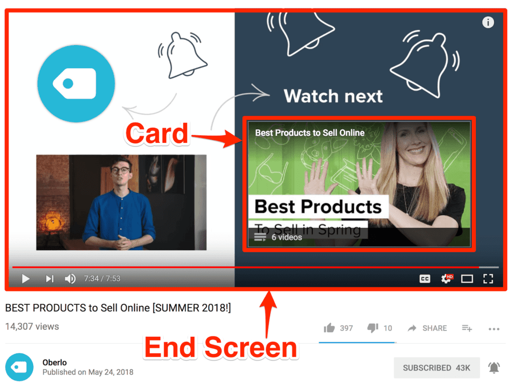 youtube end cards and screens