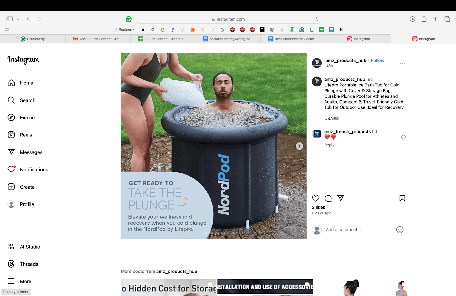 cold plunge therapy instagram post cold plunge therapy instagram post